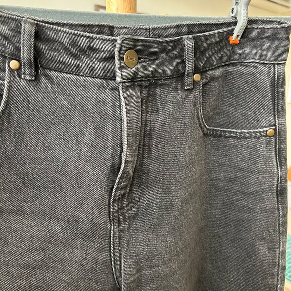 Afends Shelby Organic Denim Wide-Leg Jeans – Black (Size 26) - Picture 7 of 12